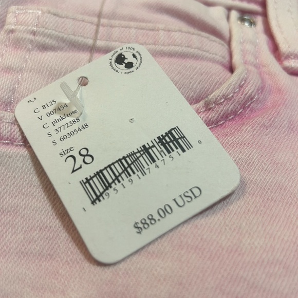 LEE x Free People Denim Bermuda Shorts - Berry Pink Acid - Picture 3 of 8